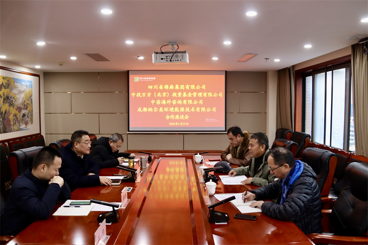 集團(tuán)公司召開與中投萬方（北京）投資基金管理有限公司、中咨海外資訊有限公司、 成都納爾美環(huán)境能源技術(shù)有限公司合作座談會(huì)