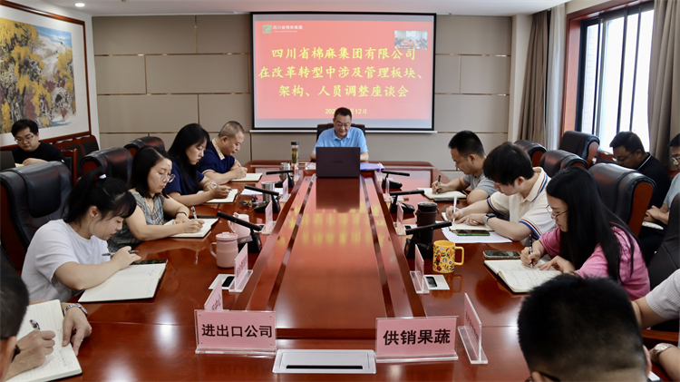 集團公司召開在改革轉(zhuǎn)型中涉及管理板塊、架構(gòu)、人員調(diào)整座談會